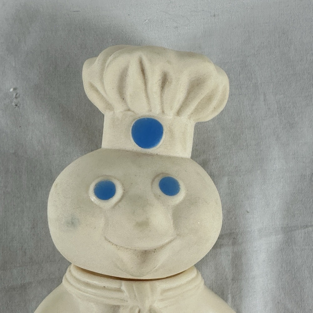 Vintage 1970s Pillsbury Dough Boy 1971 & Girl 1972 Rubber Dolls Poppin Set of 2 - Picture 11 of 16